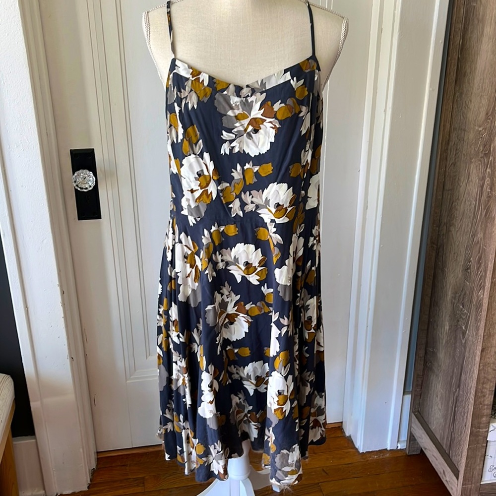 A line floral dress